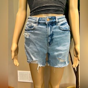 High Wasted American Eagle Denim Cut Off High Wasted Shorts Stretch Size 00